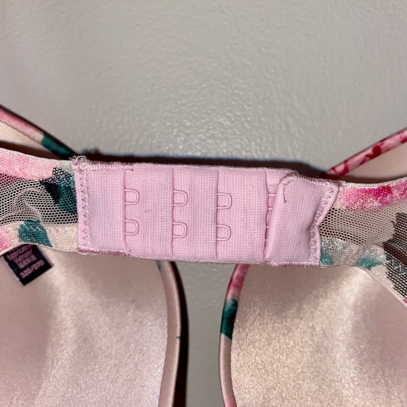 Like NEW Victoria Secret Very Sexy Rose Print Glitter straps, Push-Up Bra 32D - Picture 6 of 10